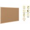 Bi-Office Budget - Tableau d'Affichage en Liege, 90 x 60 cm, Double Face, Panneau avec Cadre en Bois