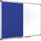 Bi-Office Maya Tableau mixte en feutre magnetique 900 x 600 mm Bleu