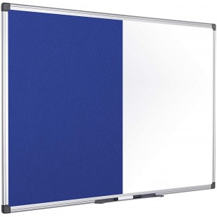 Bi-Office Maya Tableau mixte en feutre magnetique 900 x 600 mm Bleu