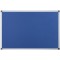 Bi-Office Tableau d'Affichage en Feutre Bleu Maya, Cadre en Aluminium, 90x60 cm