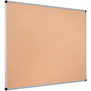 Bi-Office Tableau d'Affichage en Liege Maya, Cadre en Aluminium, 120x90 cm