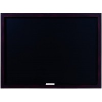 Bi-Office Optimum - Tableau a  Craie Noir, 60 x 45 cm, Cadre en MDF Merisier