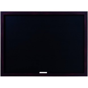 Bi-Office Optimum - Tableau a  Craie Noir, 60 x 45 cm, Cadre en MDF Merisier