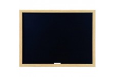 Bi-Office Optimum - Tableau a  Craie Noir, 60 x 45 cm, Cadre en MDF Chene