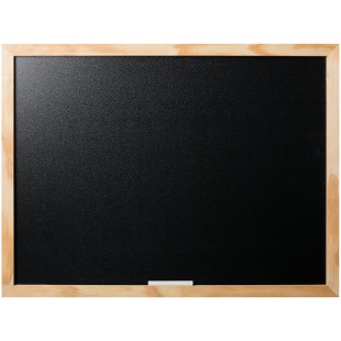 Bi-Office Optimum - Tableau a  Craie Noir, 60 x 45 cm, Cadre en Bois de Pin