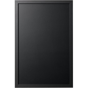 Bi-Office Back2Chalk Essentials Tableau a  craie Noir Cadre en MDF Noir Mat 60x40cm
