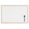 Bi-Office Budget - Tableau Blanc Magnetique, 60 x 40 cm, avec 1 Marqueur et 2 Aimants, Tableau a  Memo avec Cadre en Bois et Sur