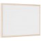Bi-Office Budget - Tableau Blanc Magnetique, 60 x 40 cm, avec 1 Marqueur et 2 Aimants, Tableau a  Memo avec Cadre en Bois et Sur