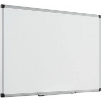 Bi-Office Maya Tableau blanc emaille avec cadre en aluminium 90 x 60 cm Blanc