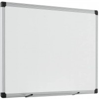 Bi-Office Maya Tableau blanc emaille avec cadre en aluminium 60 x 45 cm Blanc