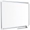 Bi-Office Tableau Blanc New Generation, Magnetique Emaille, Cadre en Aluminium, Porte-Marqueur Coulissant, 90 x 60 cm