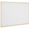 Bi-Office Budget - Tableau Blanc Magnetique, 90 x 60 cm, avec 1 Marqueur et 2 Aimants, Tableau a  Memo avec Cadre en Bois et Sur