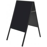 Bi-Office Tableau chevalet de trottoir 900 x 450 mm Noir