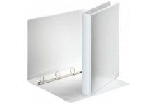 ESSELTE Classeurs 4 anneaux personnalisable 3 poches dos de 35 mm A4 2 pochettes blanc