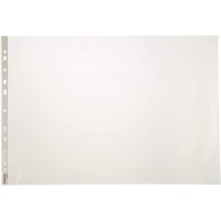 Esselte Quality, Pochettes Plastique Perforees A3 Paysage, Matiere Grainee Mate Transparente, Ouverture sur le haut, Polypropyle