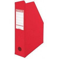 ESSELTE Boites a  pan coupe Porte-revues PVC dos 10 cm Livre a  plat Rouge