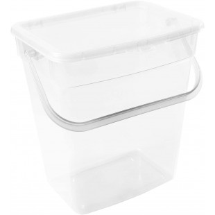 Plast Team Boite de rangement pour poudre a lessive avec couvercle (6 l, transparent)