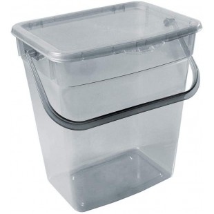 Plast Team Boite de rangement pour poudre a lessive avec couvercle (6 l, gris)