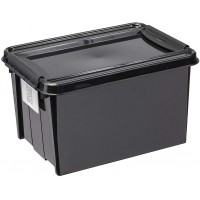 Plast Team ProBox Recycle Boite de rangement avec couvercle/caisse avec couvercle QR Code noir (14L)