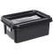 Plast Team ProBox Recycle Boite de rangement avec couvercle/caisse avec couvercle QR Code noir (21L)