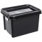 Plast Team ProBox Recycle Boite de rangement avec couvercle/caisse avec couvercle QR Code noir (32L)