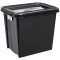 Plast Team ProBox Recycle Boite de rangement avec couvercle/caisse avec couvercle QR Code noir (53L)