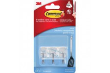 Command 3m Crochet avec Pointe en metal, Blanc, Taille: s Noir