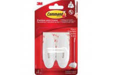 Command 3m Crochet avec Pointe en metal, Blanc, Taille: m Noir