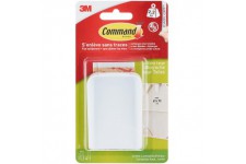 Command 17045 Toile inclus, Jumbo, jusqu'a  2,2 kg Capacite de charge, 1 crochet, 4 strips - Blanc - XL