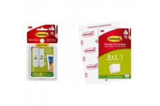 Command Pack de 12 Languettes Repositionnables : 8 larges, 4 moyennes & Languettes Accroches Tableaux Moyen Modele, blanc, PH204