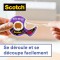 Scotch Ruban Adhesif pour Emballage Cadeau sur un Distributeur - 1 Rouleau - 19mm x 15m - Ruban Transparent Satine a  Utiliser s