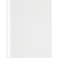 Esselte, Pochettes Plastique Perforees A5, Matiere Grainee Mate, Ouverture sur le haut, Polypropylene 43 Microns, Lot de 100, 23