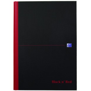 OXFORD Lot de 5 Cahiers Black n' Red Broche A4 192 pages Ligne 8mm Noir