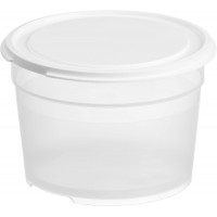 GASTROMAX 79410 Boite de Conservation Alimentaire, Plastique, Transp./White, 0,6 L