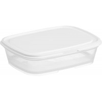 GASTROMAX 79510 Boite de Conservation Alimentaire, Plastique, Transp./White, 0,5 L