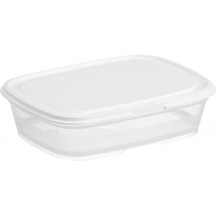 GASTROMAX 79510 Boite de Conservation Alimentaire, Plastique, Transp./White, 0,5 L