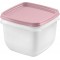 GASTROMAX 803513 Lot de 4 Boites de Conservation Alimentaire, Plastique, Transparent/Rose, 0,75 L