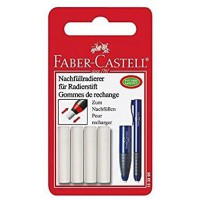 FABER-CASTELL Pack de 4 gommes de recharge pour Crayon gomme