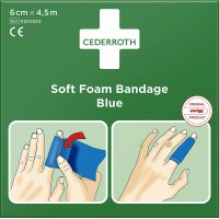 Bandage en mousse souple - Couleur : bleu - Longueur : 450 cm - Largeur : 6 cm