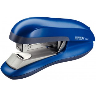 Rapid Agrafeuse F30, Ergonomique, 30 feuilles, Plastique, FlatClinch, Fashion, Bleu, 23256501