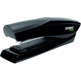 Rapid Agrafeuse de bureau, 25 feuilles, Plastique Recycle, SuperFlatClinch, Halfstrip Noir, ECO, 24812701