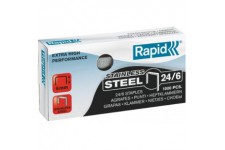 Rapid Inox SuperStrong Boite de 1000 Agrafes 24/6 mm Tete 24858100