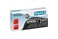 Rapid Inox SuperStrong Boite de 1000 Agrafes 24/6 mm Tete 24858100