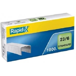 Rapid 24869100 Boite de 1000 Agrafes 23/6 mm Galva