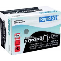 Rapid Agrafes SuperStrong 73/10, Longueur 10 mm, 5000 Agrafes, Agrafe jusqu'a  40 feuilles, Fil dur galvanise, 24890400