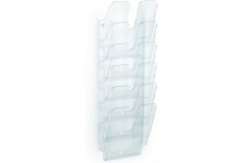 Durable 1700008401 Jeu de distributeurs de brochures (Flexiplus 6, format A4 portrait) 1 jeu, transparent