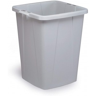 Durable 1800474050 Poubelle / corbeille de recyclage Durabin 90 litres, alimentaire, avec poignees de transport, gris