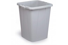 Durable 1800474050 Poubelle / corbeille de recyclage Durabin 90 litres, alimentaire, avec poignees de transport, gris