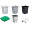 Durable 1800474050 Poubelle / corbeille de recyclage Durabin 90 litres, alimentaire, avec poignees de transport, gris