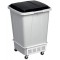Durable 1800474050 Poubelle / corbeille de recyclage Durabin 90 litres, alimentaire, avec poignees de transport, gris